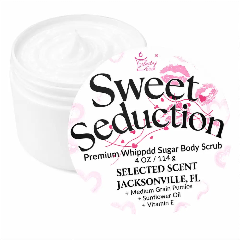 Premium sweet seduction whipped sugar body scrub