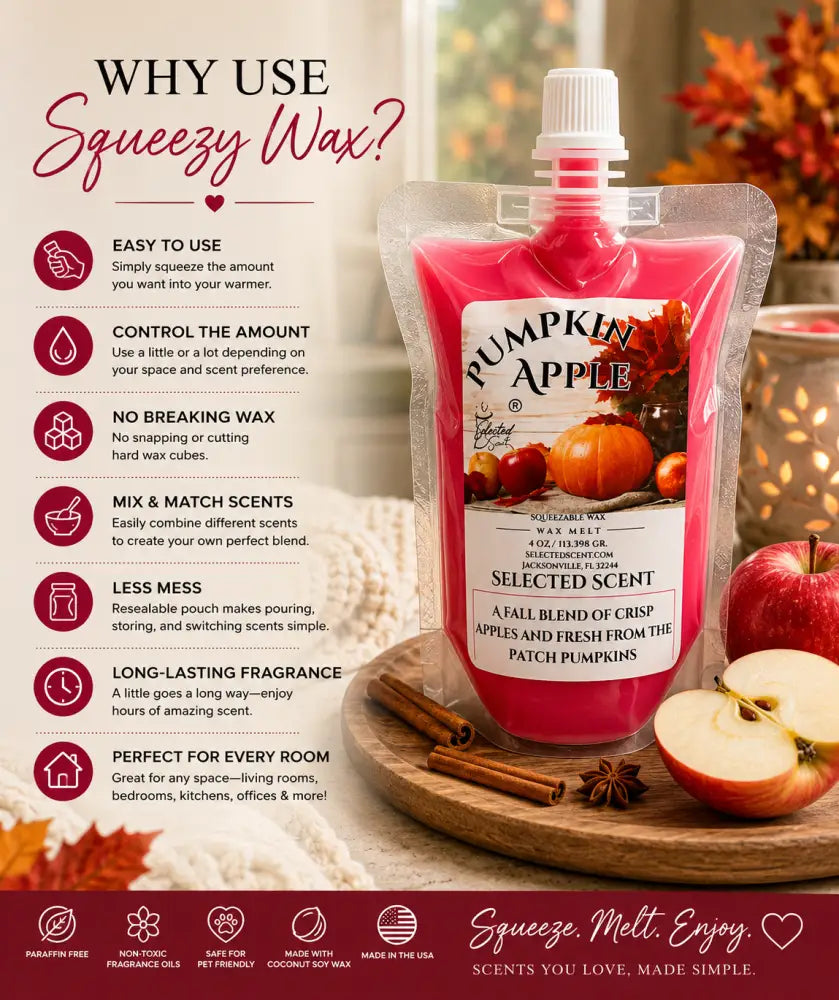 Pumpkin apple squeezable wax melt