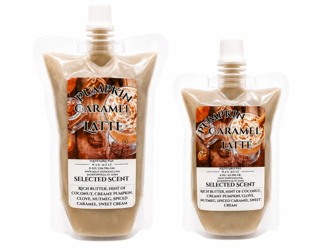 Pumpkin caramel latte squeezable wax melt
