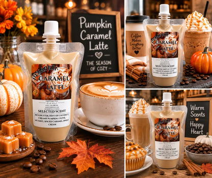 Pumpkin caramel latte squeezable wax melt