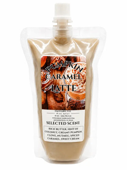 Pumpkin caramel latte squeezable wax melt - 8 ounces