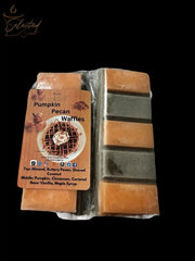Selected Scent fall scented snapbar wax melts in pumpkin pecan waffles fragrance with orange and gray wax bars