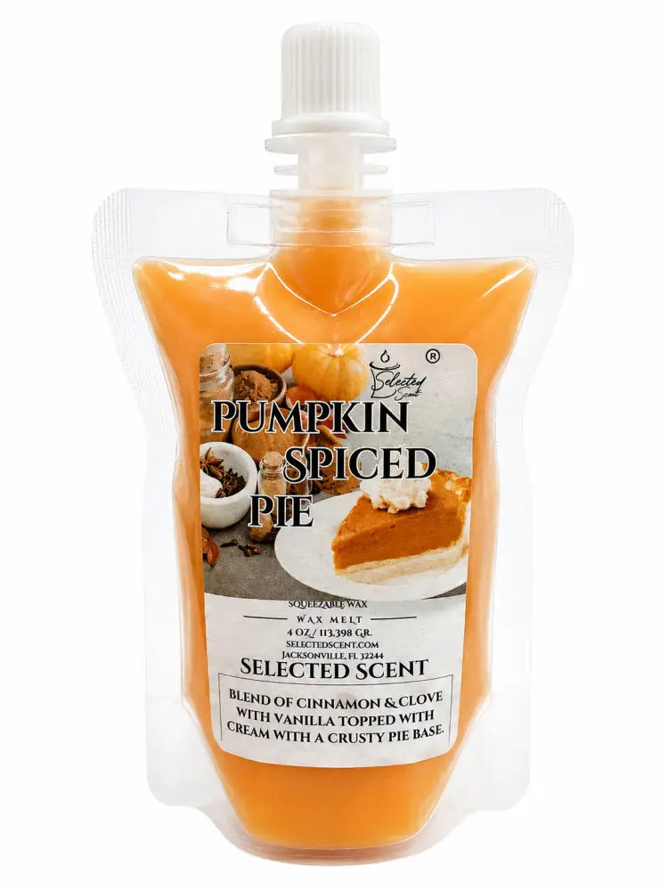 Pumpkin spiced pie squeezable wax melt - 4 ounces