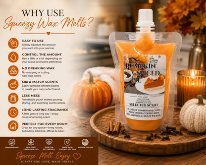 Pumpkin spiced pie squeezable wax melt