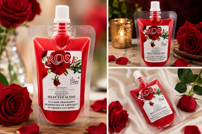 Rose squeezable wax melt long-lasting natural melts