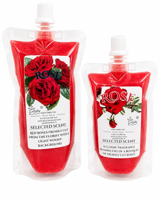 Rose squeezable wax melt long-lasting natural melts