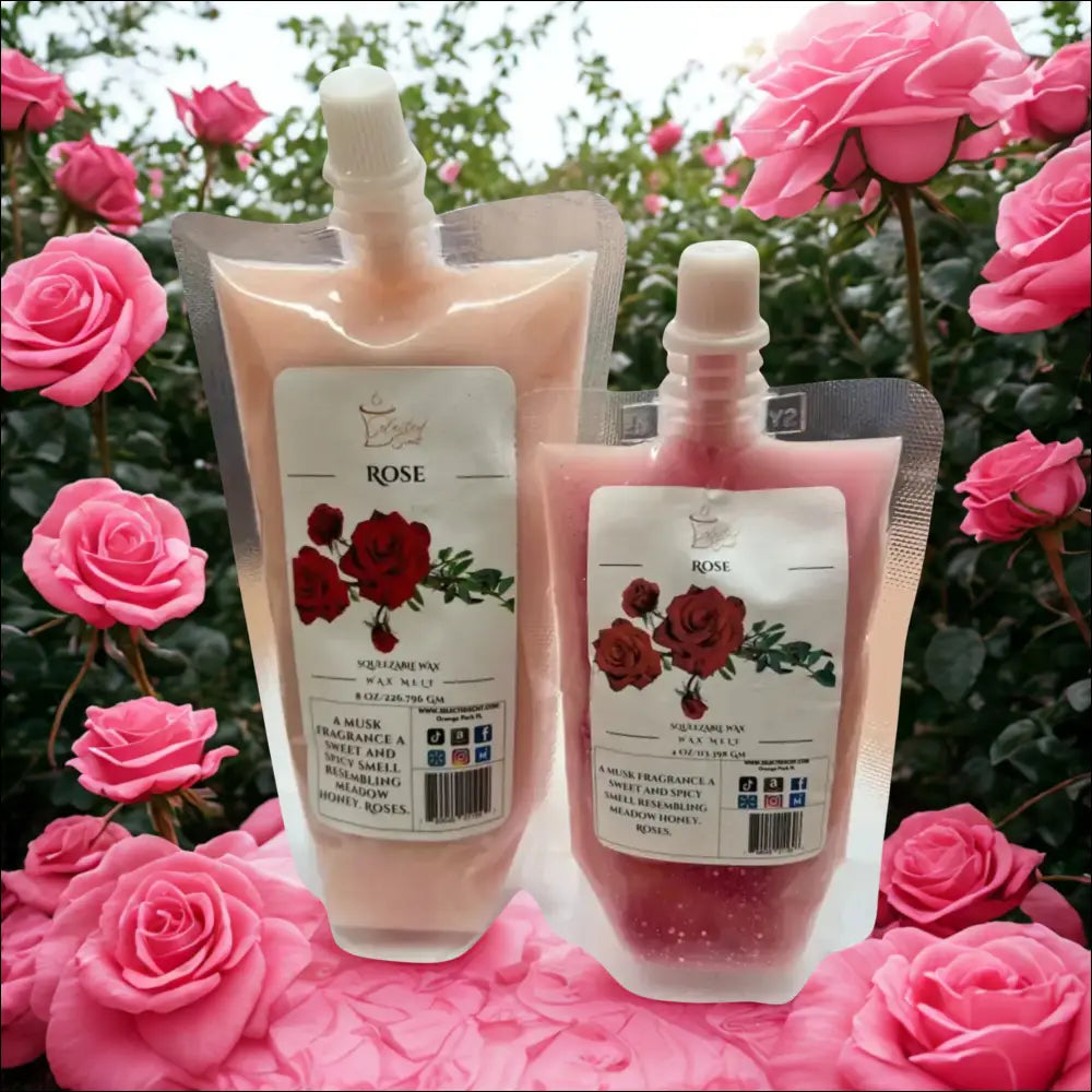 Rose squeezable wax melt long-lasting natural melts