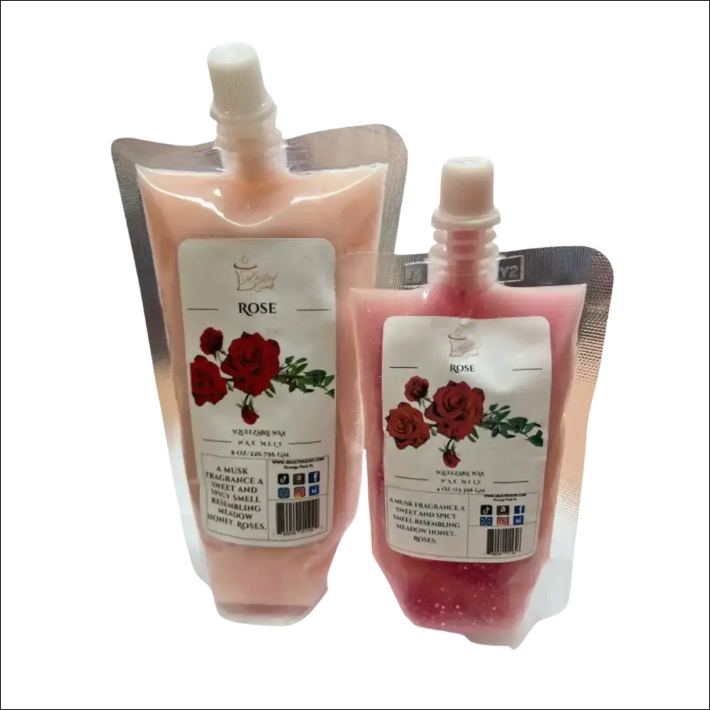 Rose squeezable wax melt long-lasting natural melts