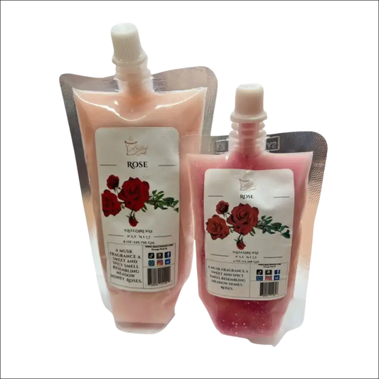Rose squeezable wax melt long-lasting natural melts