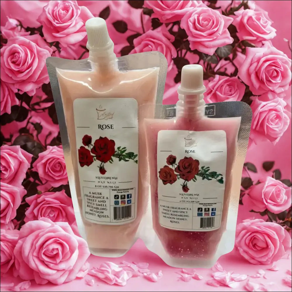 Rose squeezable wax melt long-lasting natural melts