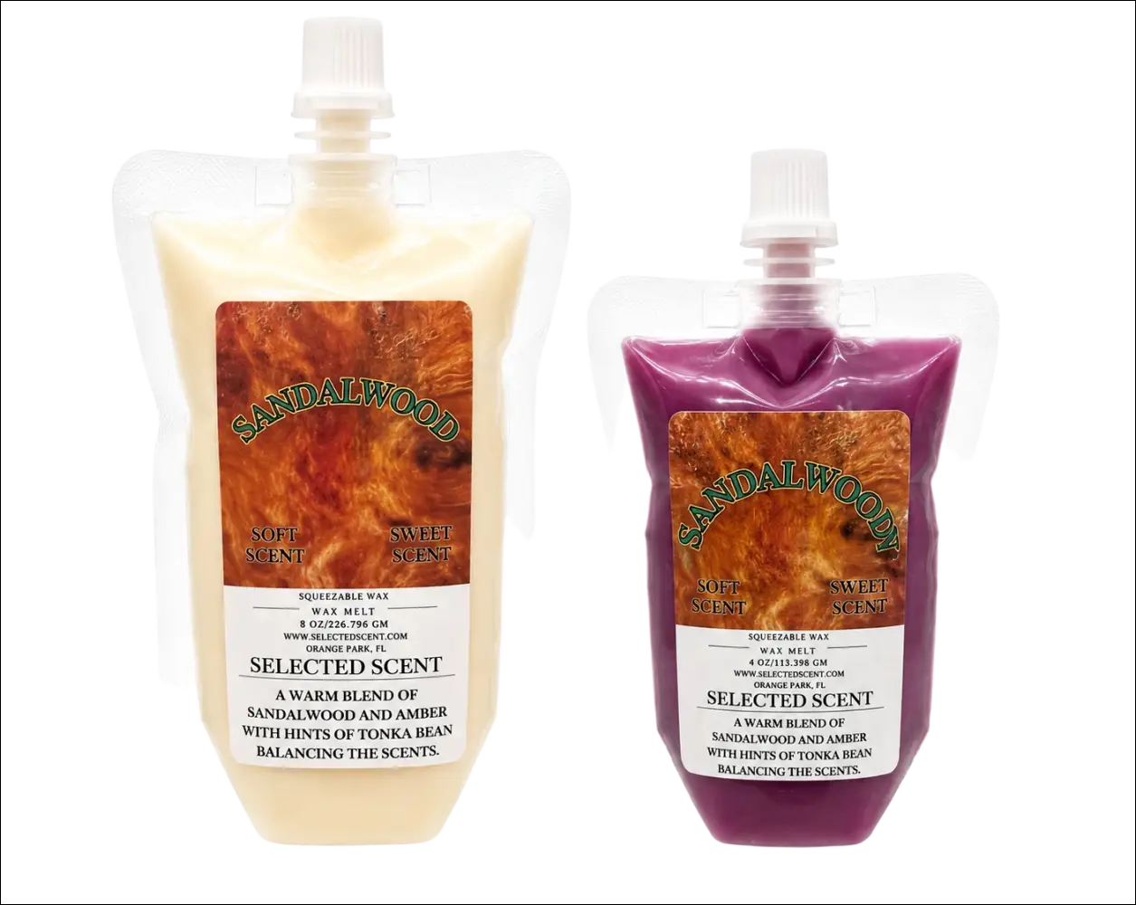 Sandalwood squeezable wax melt all natural melts for home