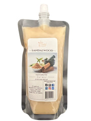 Selected Scent sandalwood all natural wax melts for home in an 8 oz refill pouch