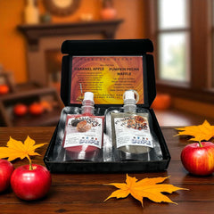 Selected Scent Long Lasting Fragrance Set with Caramel Apple and Pumpkin Pecan Waffle scents in a gift box