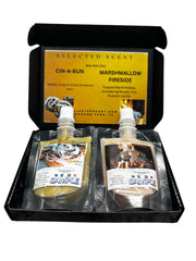 Selected Scent long lasting fragrance set with Cin-A-Bun and Marshmallow Fireside wax melt samples