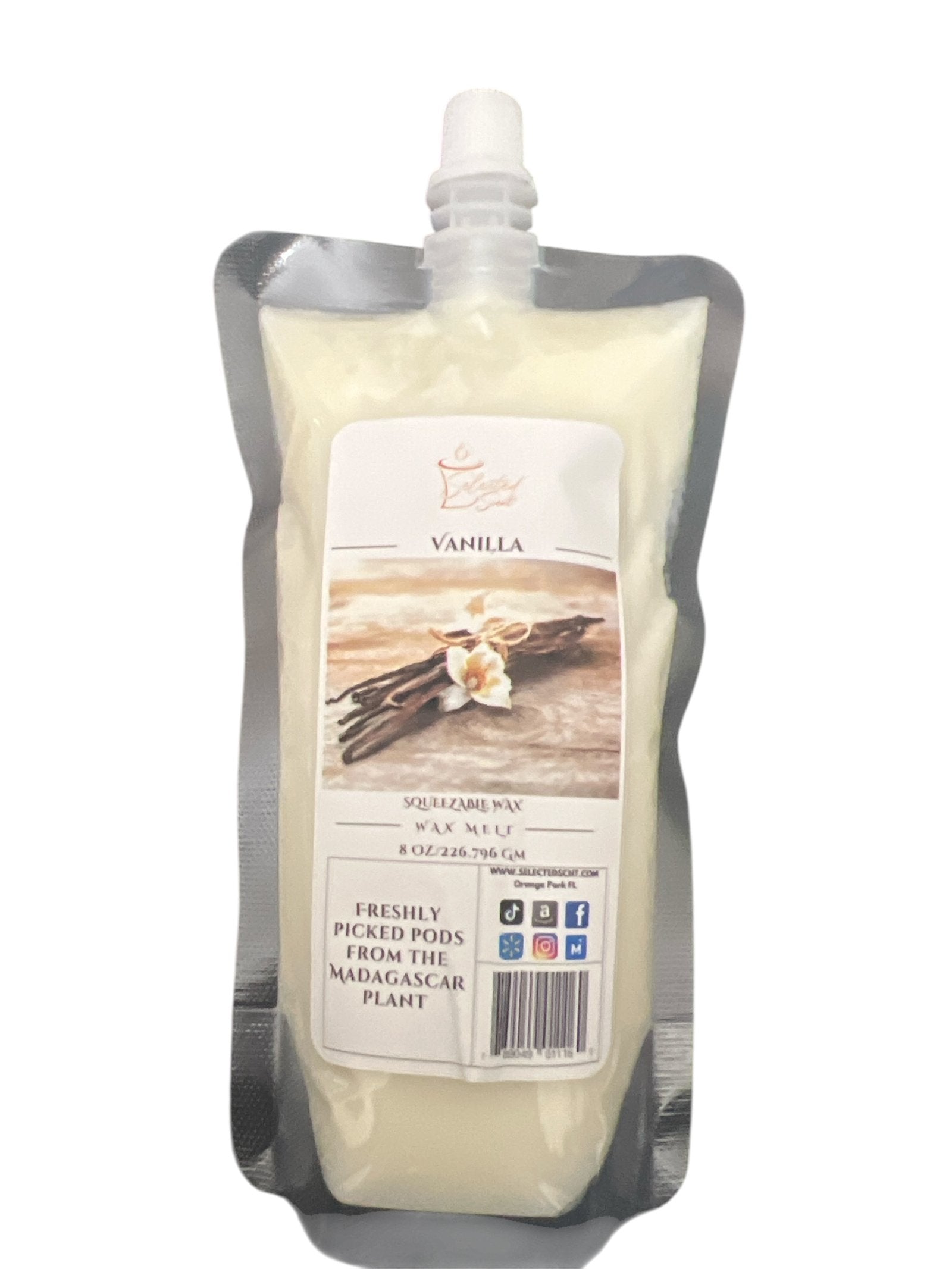 Selected Scent vanilla fragrance refill pouch with long lasting home fragrance for fresh scent