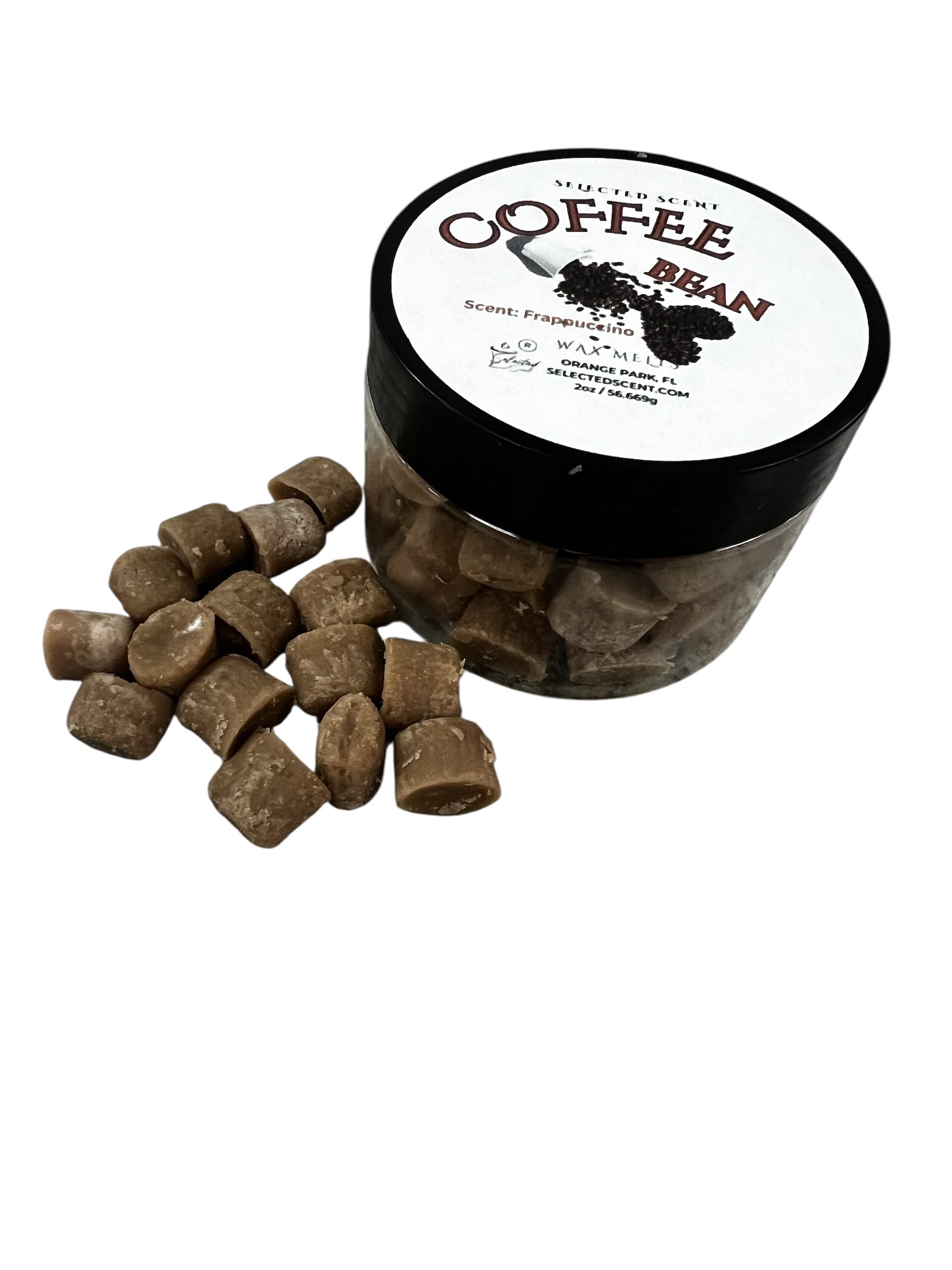 Selected Scent coffee bean wax melts jar with loose brown melts Morning Scented For Home fragrance
