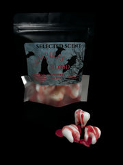Selected Scent Vampire Blood unique spooky wax melts shaped like fangs with red dripping effect