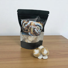 Selected Scent long lasting bakery scented wax melt in resealable black pouch with creamy wax pieces