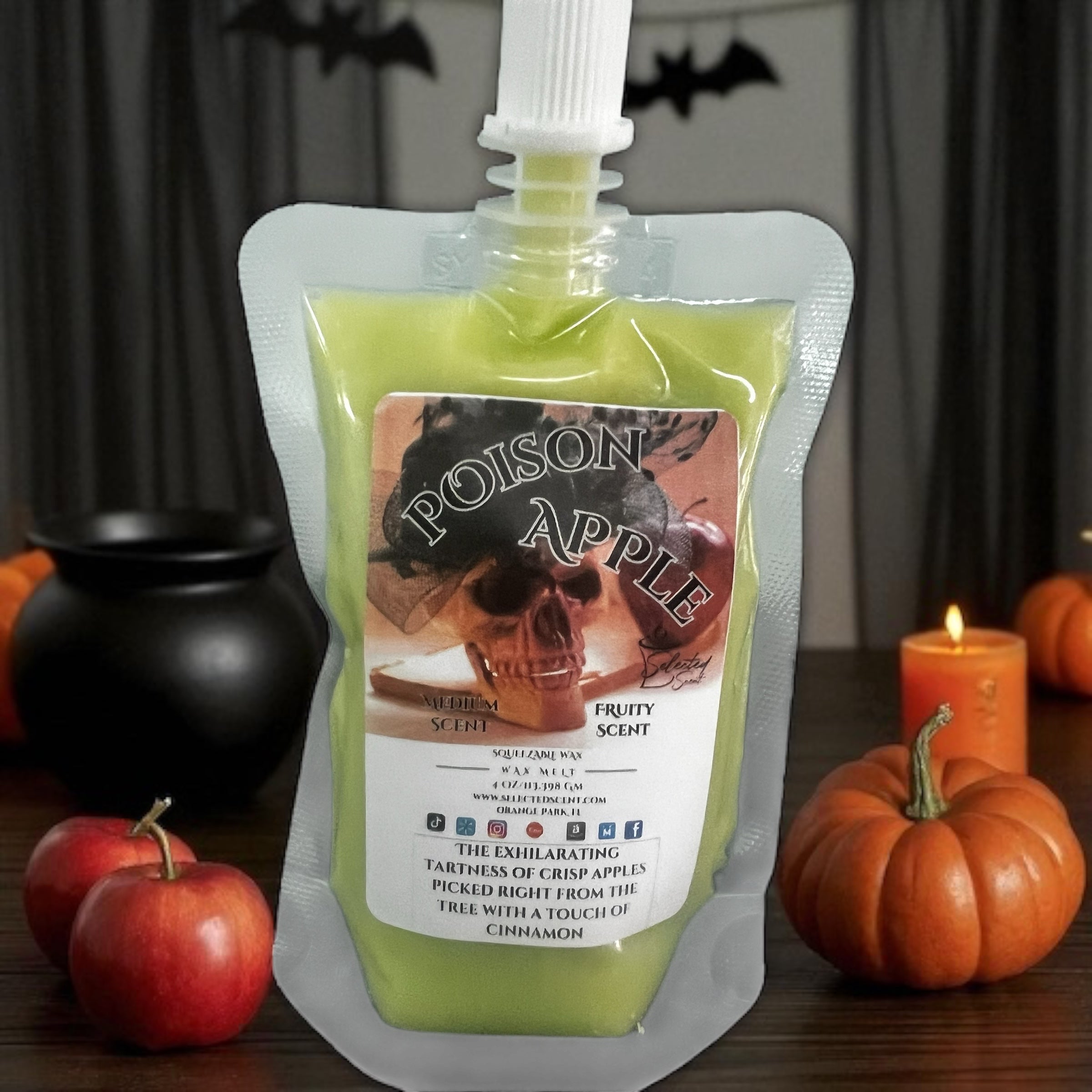 Selected Scent Poison Apple fall seasonal favorites scented wax melt with apple and cinnamon notes