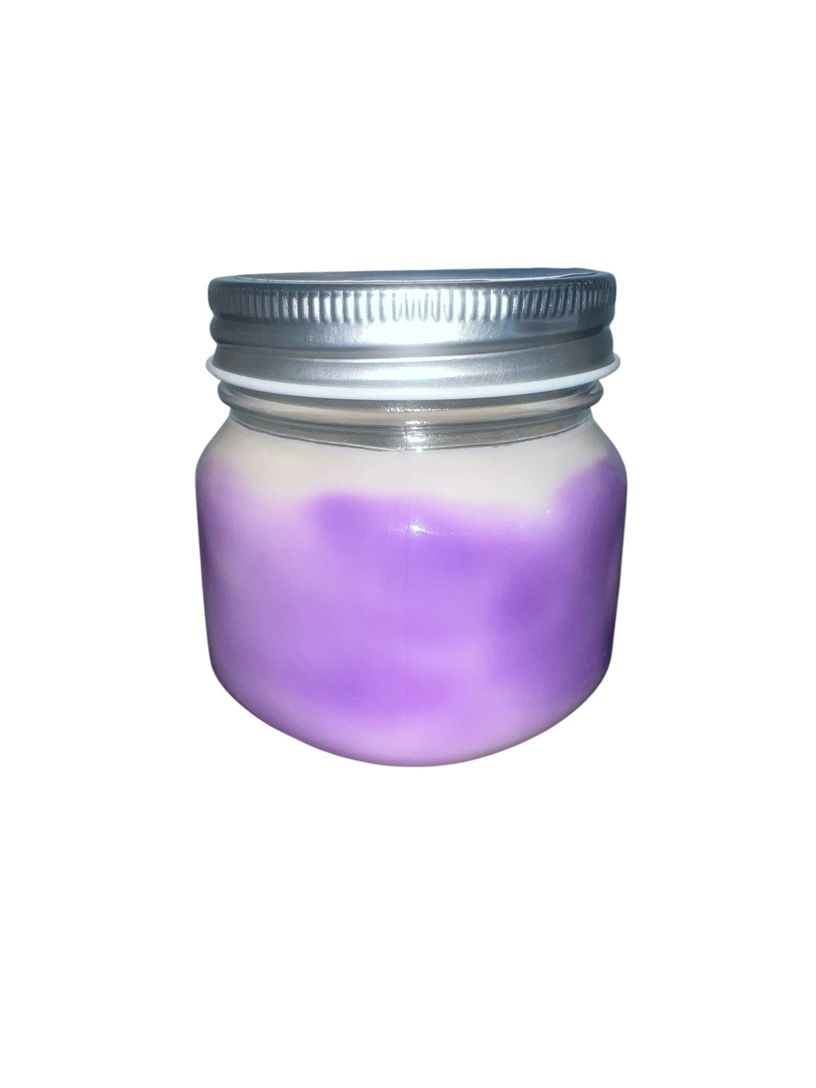 Selected Scent small jar long lasting scented candle with purple ombre wax and silver screw lid for gifts