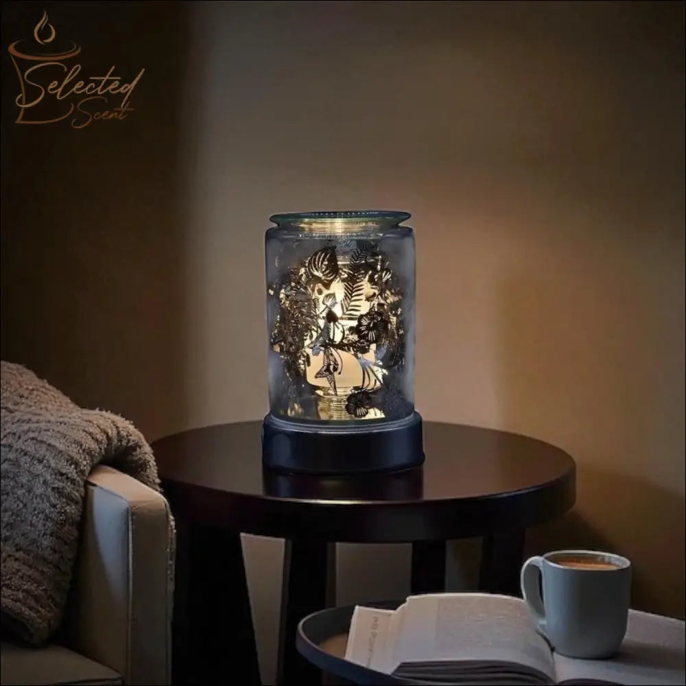 Silver Birds and Flowers Wax And Oil Warmer Electric Decorative Warmer