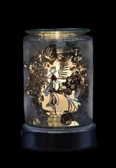 Silver birds and flowers wax and oil warmer electric decorative