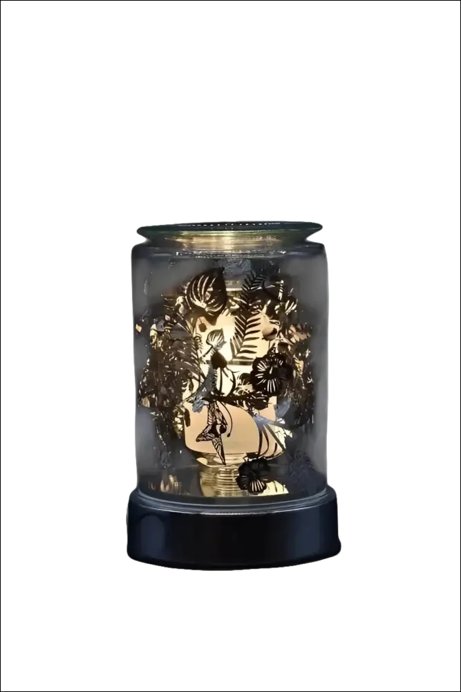 Silver birds and flowers wax and oil warmer electric decorative