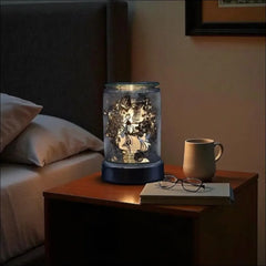 Silver birds and flowers wax and oil warmer electric decorative