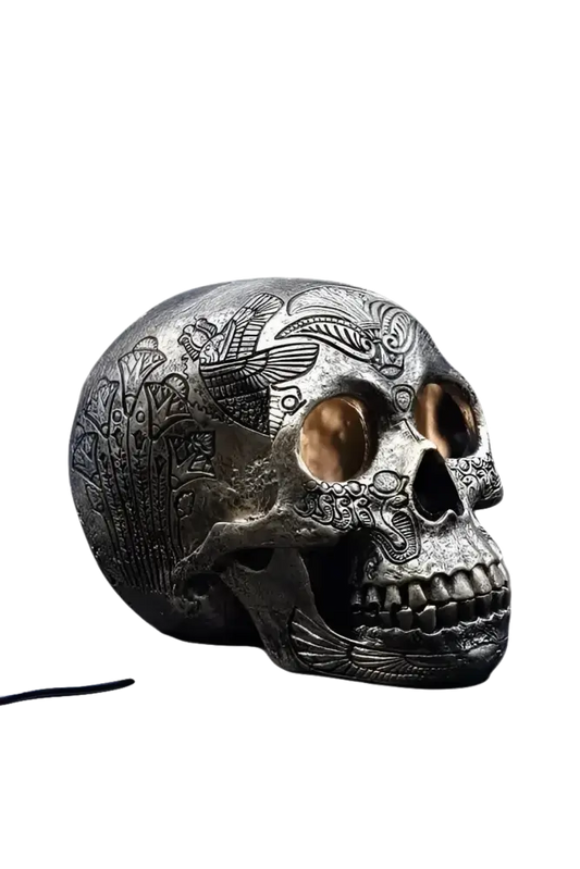 Skull aztec wax and oil warmer electric decorative