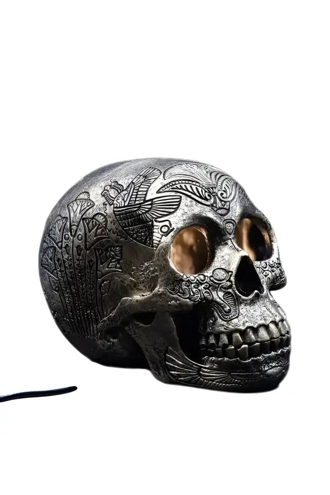 Skull aztec wax and oil warmer electric decorative