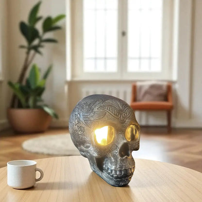 Skull aztec wax and oil warmer electric decorative