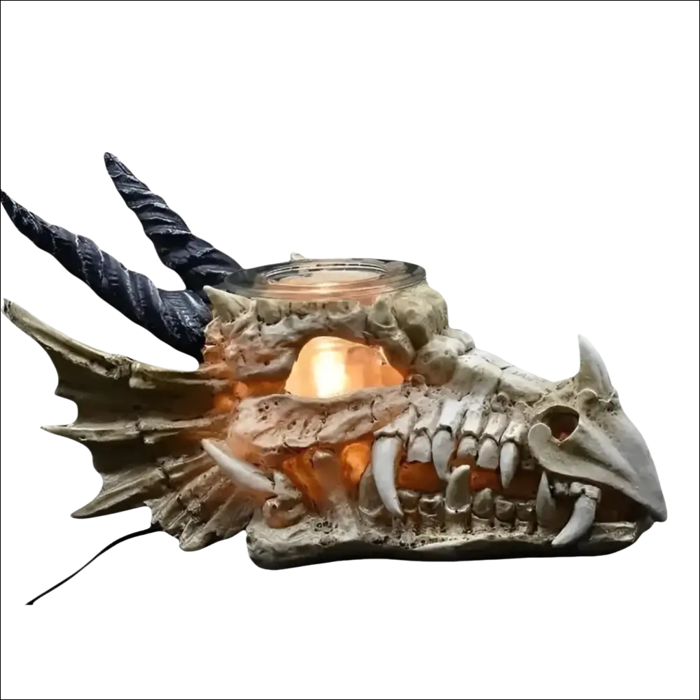 Skull dragon wax and oil warmer electric decorative