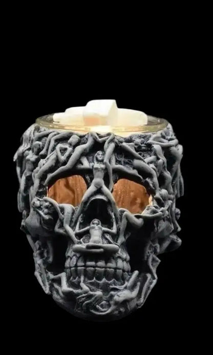 Skull ladies wax and oil warmer electric decorative