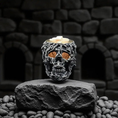 Skull ladies wax and oil warmer electric decorative