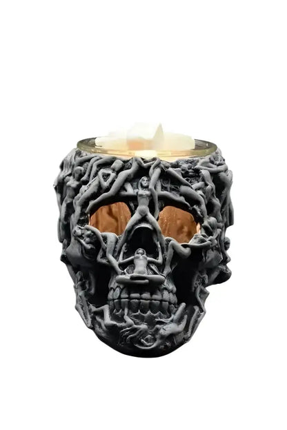 Skull ladies wax and oil warmer electric decorative