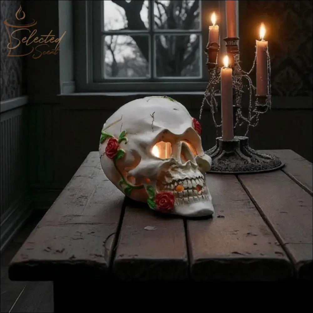 Skull Rose Wax And Oil Warmer Electric Decorative Warmer