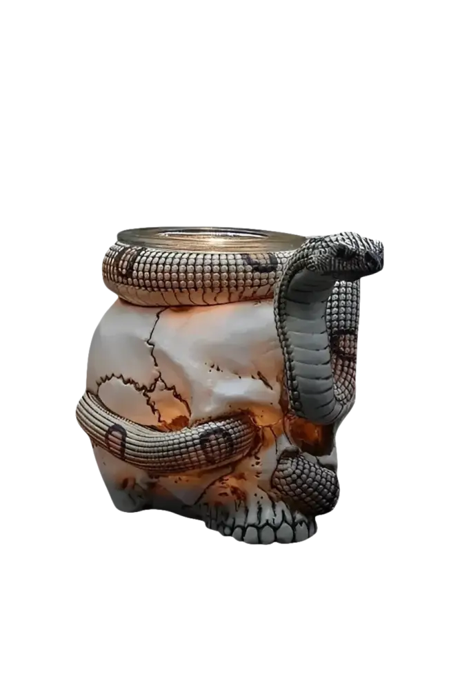 Skull snake wax and oil warmer electric decorative