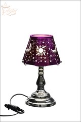 Selected Scent electric decorative warmer with celestial purple lampshade and metal base