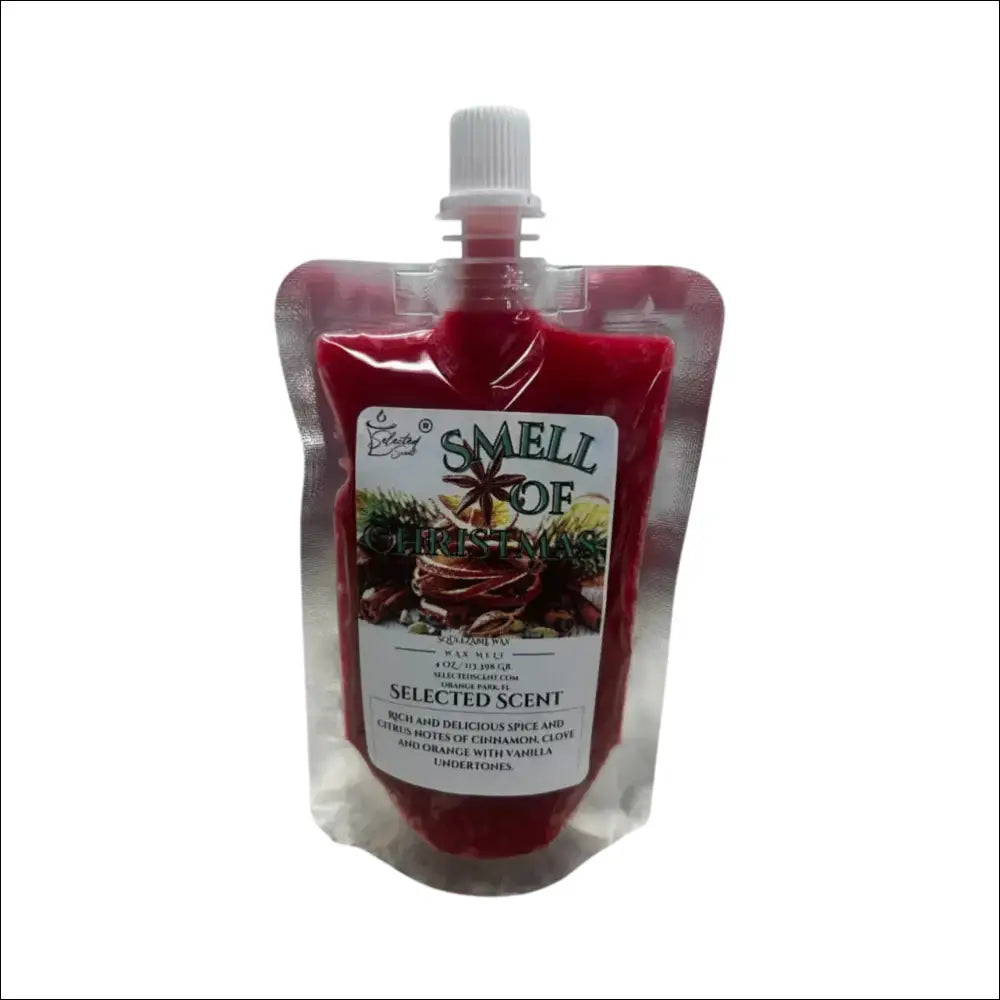 Smell of christmas squeezable wax melt all natural melts - 4 ounces