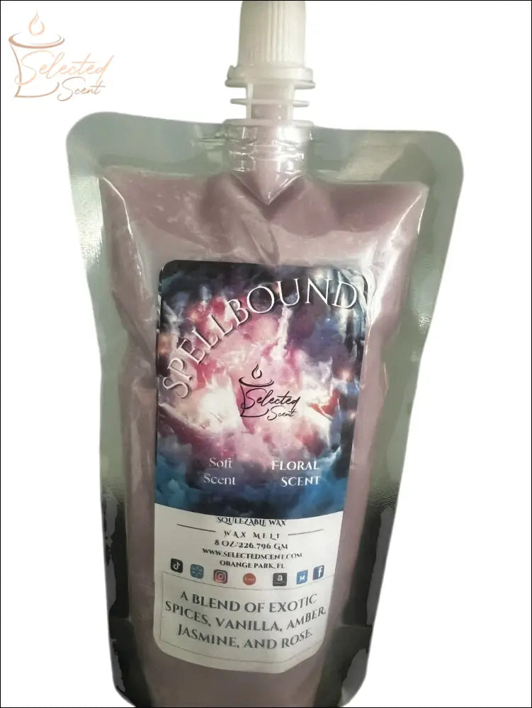 Selected Scent Spellbound floral scent long lasting wax melts for home in reusable pouch
