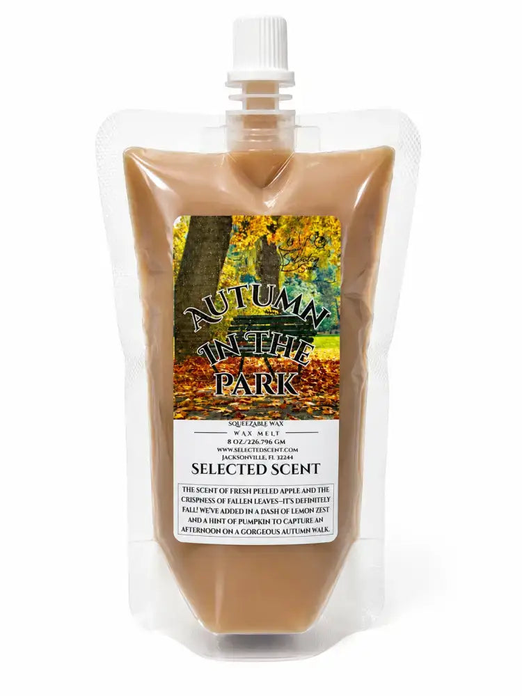 Squeezable all-natural long-lasting wax melts for home fragrance warmers - autumn in the park / 8 ounces