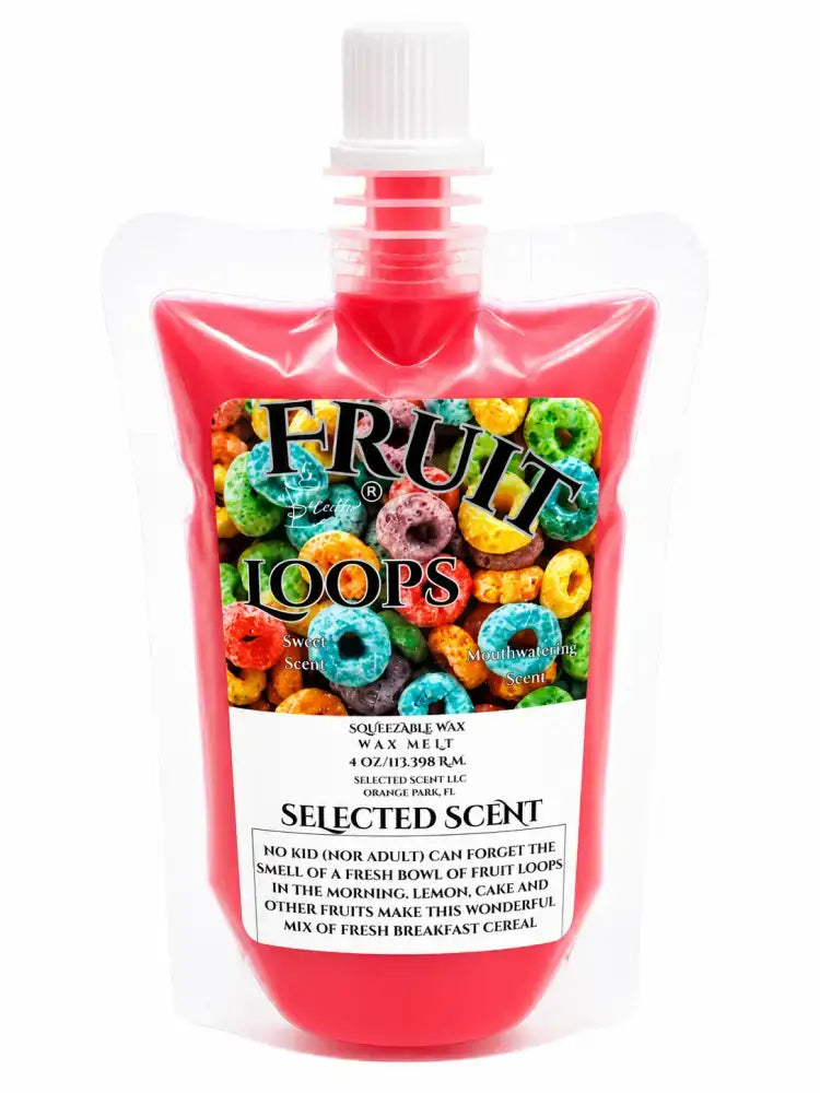 Squeezable all-natural long-lasting wax melts for home fragrance warmers - fruit loops / 4 ounces