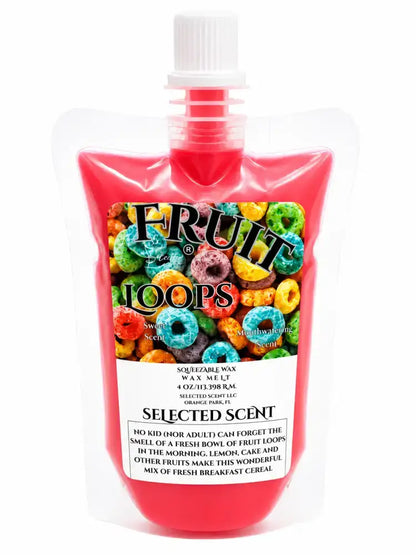 Squeezable all-natural long-lasting wax melts for home fragrance warmers - fruit loops / 4 ounces