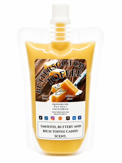 Squeezable all-natural long-lasting wax melts for home fragrance warmers - caramel pecan pie / 4 ounces