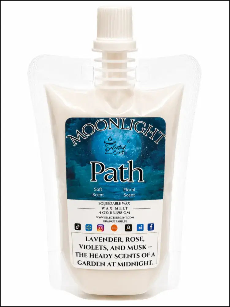 Squeezable all-natural long-lasting wax melts for home fragrance warmers - moonlight path / 4 ounces
