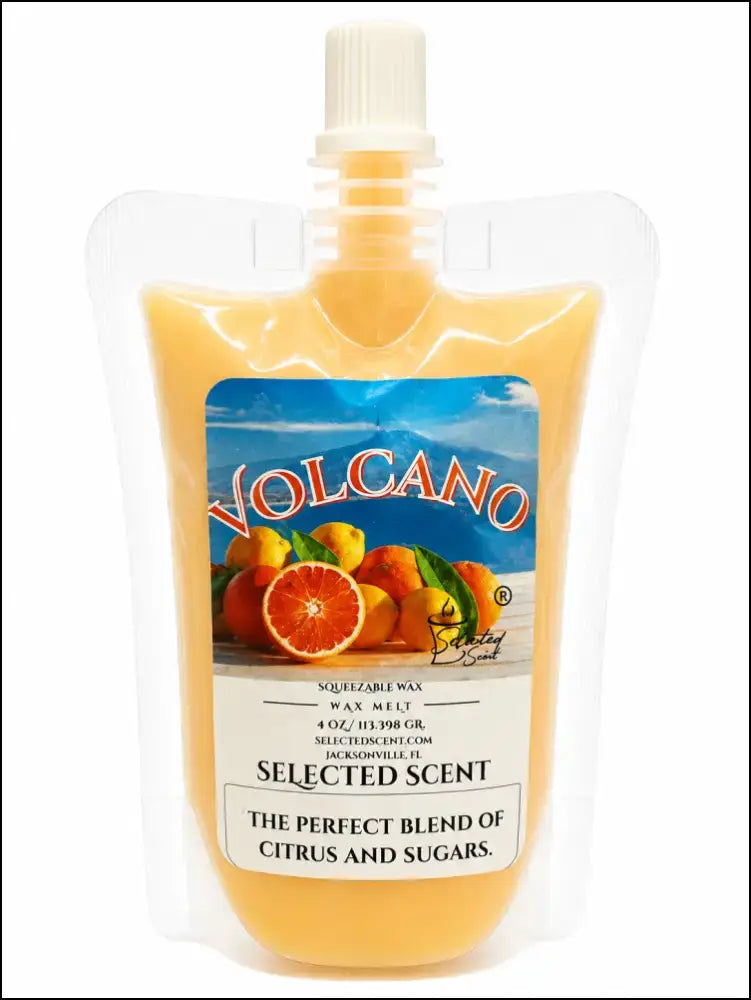 Squeezable all-natural long-lasting wax melts for home fragrance warmers - volcano / 4 ounces