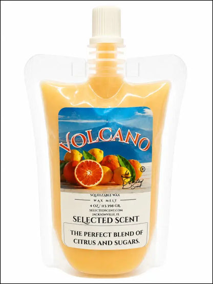 Squeezable all-natural long-lasting wax melts for home fragrance warmers - volcano / 4 ounces