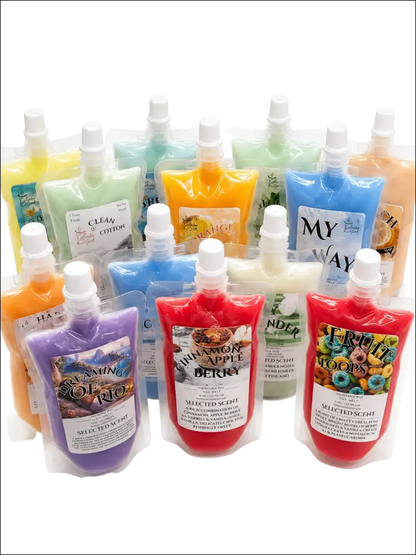 Squeezable all-natural long-lasting wax melts for home fragrance warmers