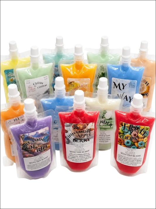 Squeezable all-natural long-lasting wax melts for home fragrance warmers