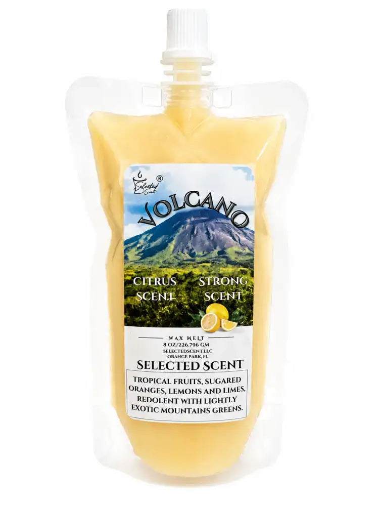 Squeezable all-natural long-lasting wax melts for home fragrance warmers - volcano / 8 ounces